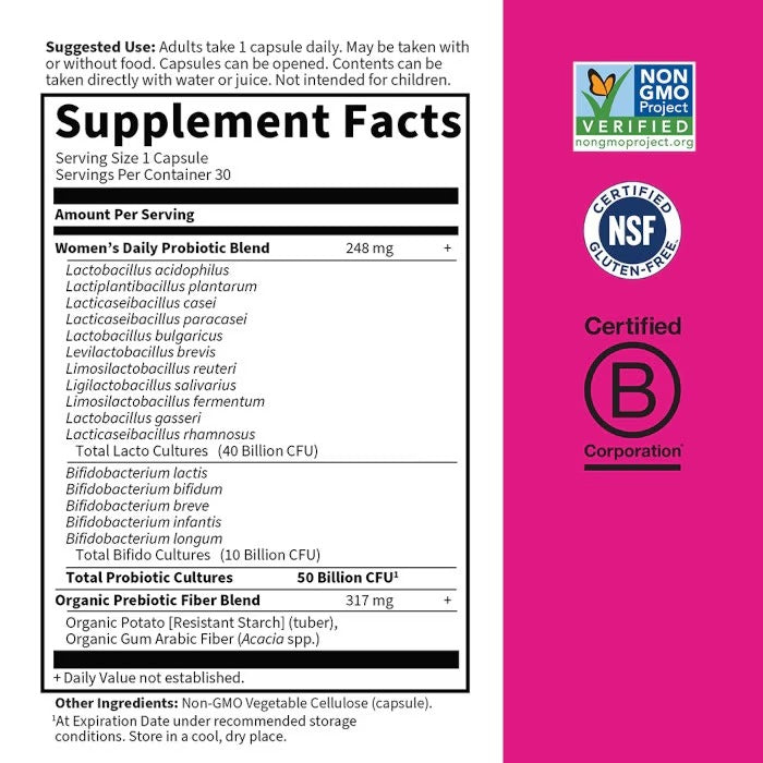 Dr. Formulated Probiotics Once Daily Women's Shelf-Stable 30 Capsules