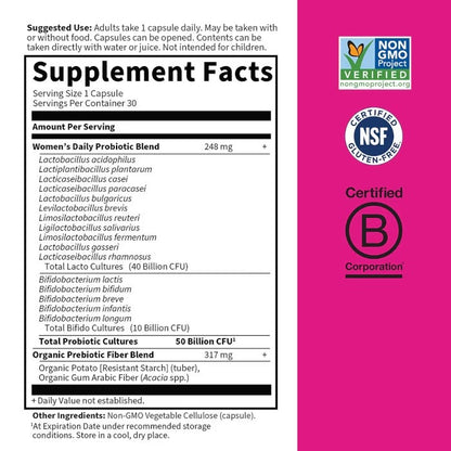 Dr. Formulated Probiotics Once Daily Women's Shelf-Stable 30 Capsules